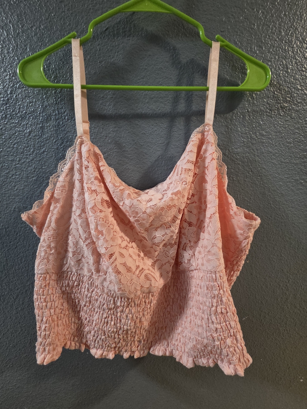 torrid Peach Lace Smocked Cami